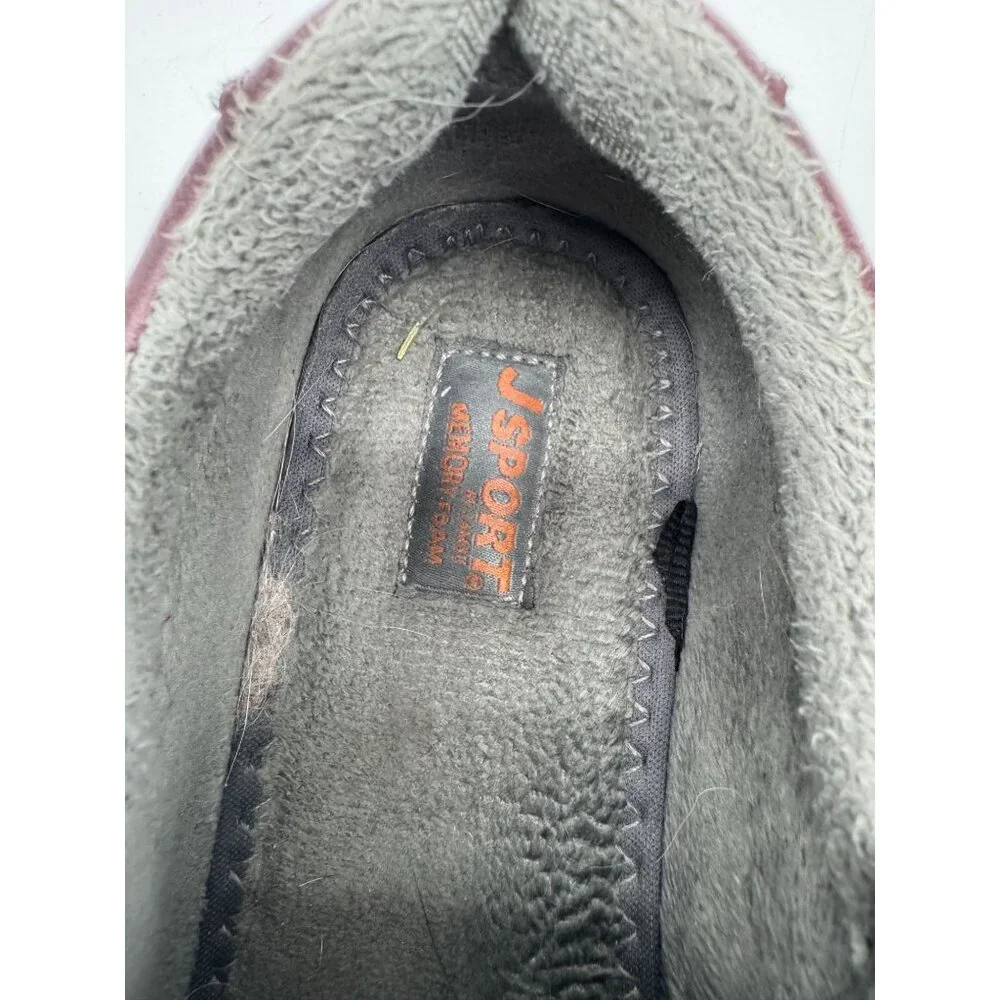 Jsport Womens Blair Slip-On Comfort Shoes Size 8M Maroon Cozy Memory Foam Winter - Picture 2 of 13